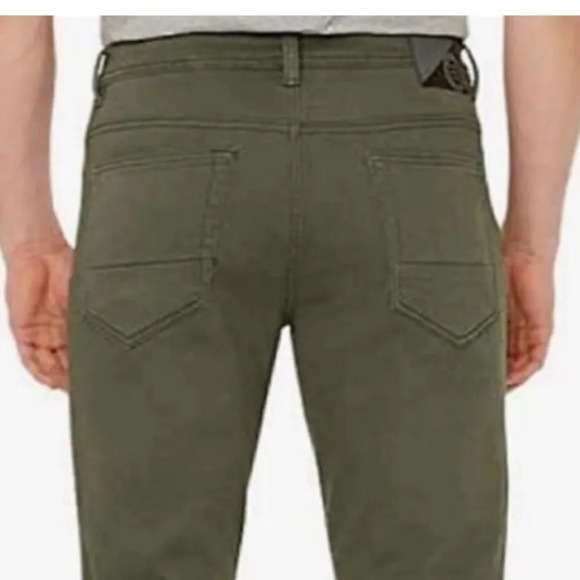 David Bitton Buffalo slim stretch 5 pocket pants Green Archer Coupe style #25 - Picture 4 of 12